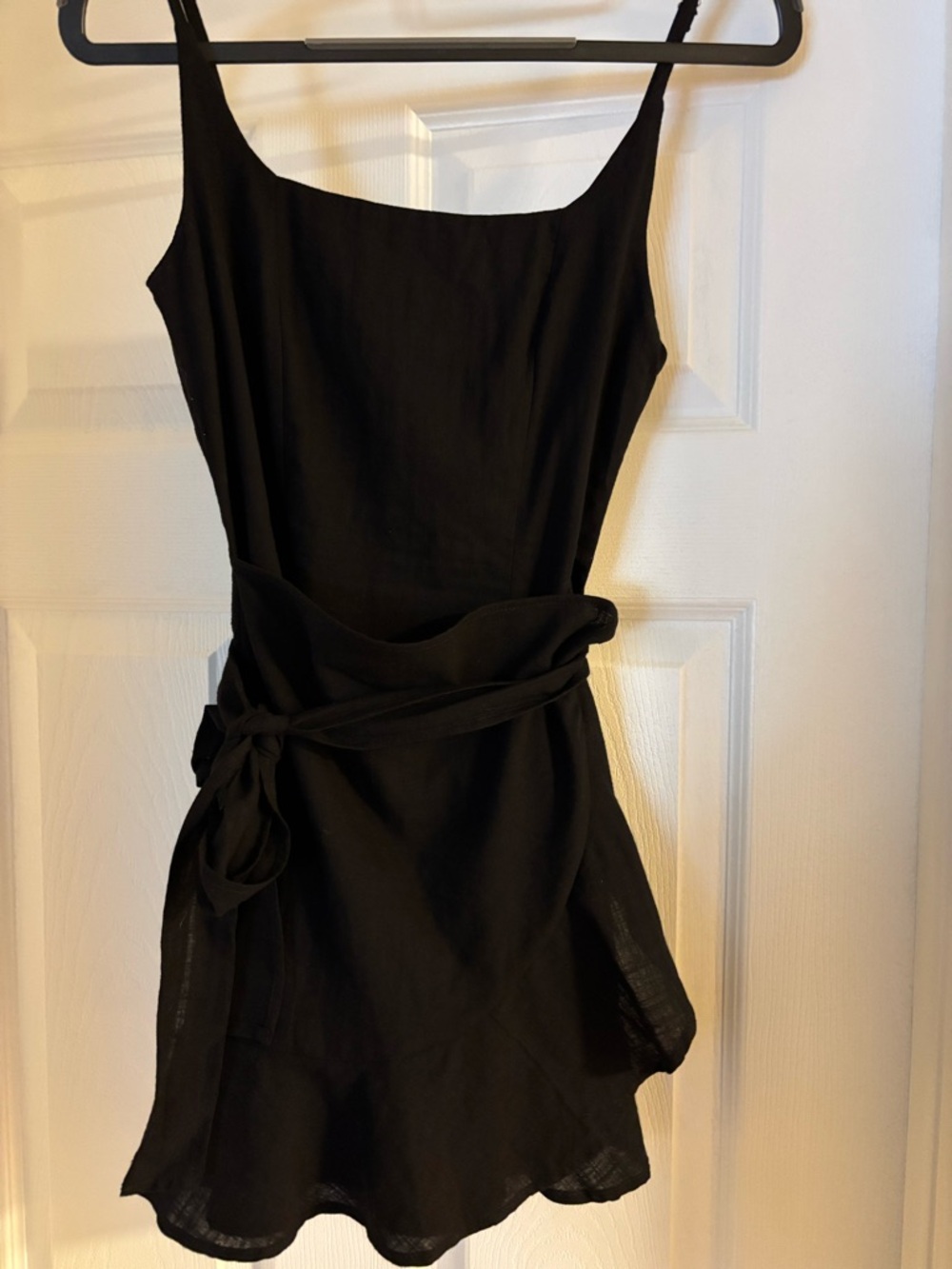Princess Polly Black Mini Dress with Waist Tie